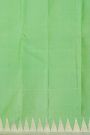 Kancheepuram Silk Sea Green Saree With Self Temple Border And Kaddi Pallu