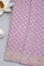 Banarasi Kaddi Georgette Lavender Saree With Floral Zari Buttis Body