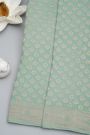 Banarasi Kaddi Georgette Sky Blue Saree With Floral Zari Buttis Body