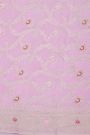 Banarasi Kaddi Georgette Baby Pink Saree With Floral Zari Buttis Body