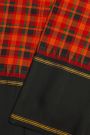 Kancheepuram Silk Multi Colour Checks Saree With Plain Temple Border