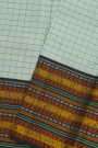 Kancheepuram Silk Mint Green Saree With Checks Body