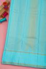 Kancheepuram Silk Navy Blue Saree With Thread Checks