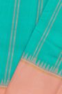 Kancheepuram Silk Sea Green Saree With Temple Border