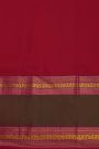 Kancheepuram Silk Maroon Saree With Zari Checks Traditional Gap Border