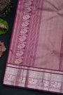 Kancheepuram Silk Yellow Saree With Dollar Buttis Body And Contrast Ganga Jamuna Border