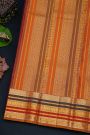 Kancheepuram Silk Wine Saree With Florals And Peacocks Body And Contrast Florals And Peacocks Border