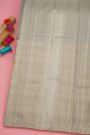 Kancheepuram Silk Black Saree With Multi-Colour Checks Half And Half Borderless