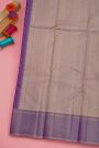 Kancheepuram Silk Violet Saree Floral Buttis And Zari Lines