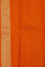 Kancheepuram Silk Orange Saree With Huge Golden Zari Temples And Buttis