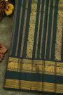 Kancheepuram Silk Lavender Saree With Gold Buttas And Peacock Motif Zari Border