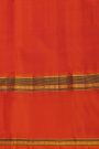 Kancheepuram Silk Dark Purple Saree WIth Gap Border Motifs