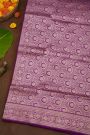 Banarasi Silk Purple Saree With Florals And Buttis