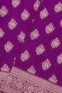 Banarasi Silk Purple Saree With Florals And Buttis