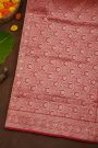 Banarasi Silk Red Saree With Self Border