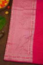 Banarasi Silk Pink Saree With Florals And Animals Body