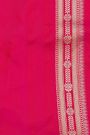Banarasi Silk Pink Saree With Florals And Animals Body