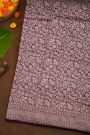 Banarasi Silk Dark Purple Saree With Diamonds In Zari Border
