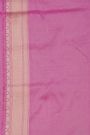 Banarasi Silk Baby Pink Saree WIth Florals And Cows Body