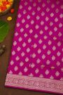 Banarasi Silk Pink Saree With Florals And Buttis Body