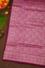 Banarasi Silk Pink Saree With Florals And Buttis Body