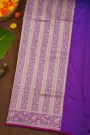 Banarasi Silk Royal Blue Saree With Florals Self Border
