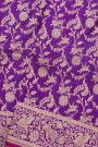 Banarasi Silk Royal Blue Saree With Florals Self Border
