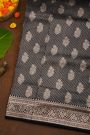 Banarasi Black Silk Saree With Florals And Buttis Body