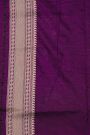 Banarasi Silk Purple Saree With Diamonds In Zari Border
