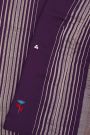 Fancy Kora Navy Blue Saree With Lines And Florals Body And Kaddi Pallu