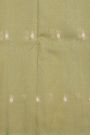 Fancy Tussar Pista Green Saree With Florals And Leaves In Thread Work Body And Floral Brocade Pallu