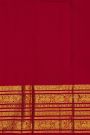 Kancheepuram Silk Magenta Saree With Elephants And Yalis Border