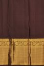 Kancheepuram Silk Brown Saree With Florals And Parrots Body