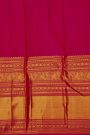 Kancheepuram Silk Mustard Saree With Yalis And Peacock Border