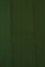 Kancheepuram Silk Bottle Green Saree With Muniya Buttis Body And Temple Border
