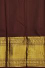 Kancheepuram Silk Rust Saree With Diamond And Yalis Contrast Border