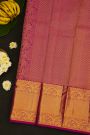 Kancheepuram Silk Purple Saree With Wedding Procession Border