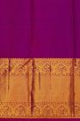 Kancheepuram Silk Purple Saree With Wedding Procession Border