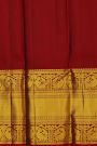 Kancheepuram Silk Bottle Green Saree With Mayil And Annam Korvai Border
