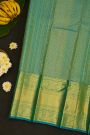 Kancheepuram Silk Parrot Green Saree With Peacock And Yalis Border