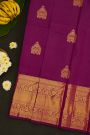 Kancheepuram Silk Deep Magenta Saree With Pallaki Motifs Body