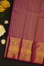 Kancheepuram Silk Deep Magenta Saree With Pallaki Motifs Body