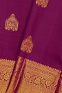 Kancheepuram Silk Deep Magenta Saree With Pallaki Motifs Body