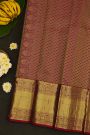 Kancheepuram Silk Violet Saree With Mango Paisley Buttis Body
