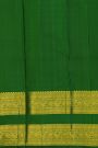 Kancheepuram Silk Sea Green Saree With Paisley Motifs Body Gap Border