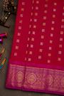 Gadwal Silk Magenta Saree With Florals Buttis In Zari Body