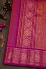 Gadwal Silk Magenta Saree With Florals Buttis In Zari Body