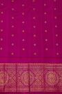 Gadwal Silk Magenta Saree With Florals Buttis In Zari Body