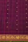 Gadwal Silk Bottle Green Saree With Florals And Leaves In Zari Checks Body