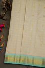 Gadwal Silk Grey Saree With Florals And Leaves In Checks Body